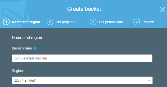 Create S3 bucket
